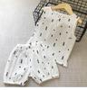 Summer Baby Cotton Gauze Short-Sleeve Two-Piece Set: Lightweight and Breathable for Boys and Girls