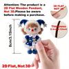 12pcs Colorful Christmas Doll Decoration Wooden Handcrafted Christmas Tree Ornament 2D Flat Traditional Design