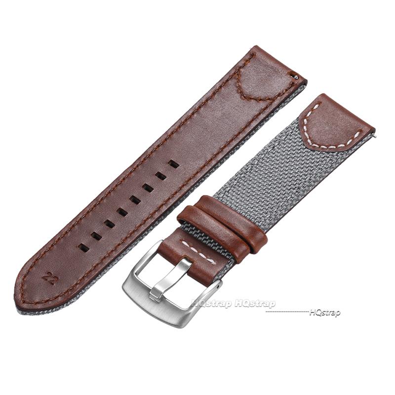 High Quality Nylon Watch Strap Quick Release 20mm 22mm for Huawei Nylon Leather Wristband Men Women Sport Waterproof Bracelet