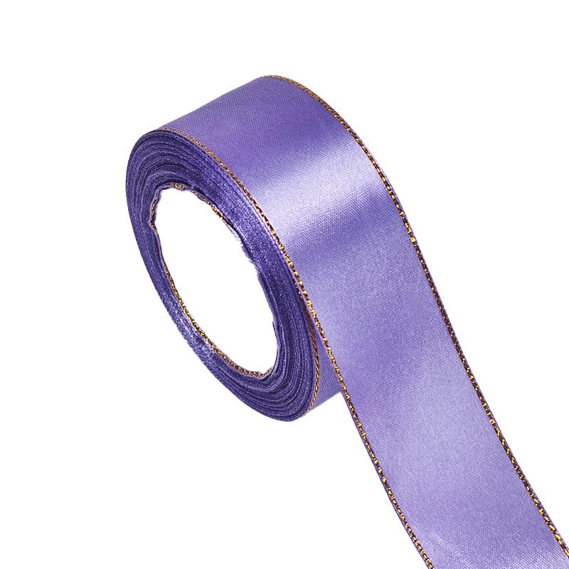 Nastro Doppio Bordo Oro da 4 cm per Matrimonio, Pasticceria e Fiocchi per Scatole Regalo - Nastro Rosa per Confezione Fatto a Mano
