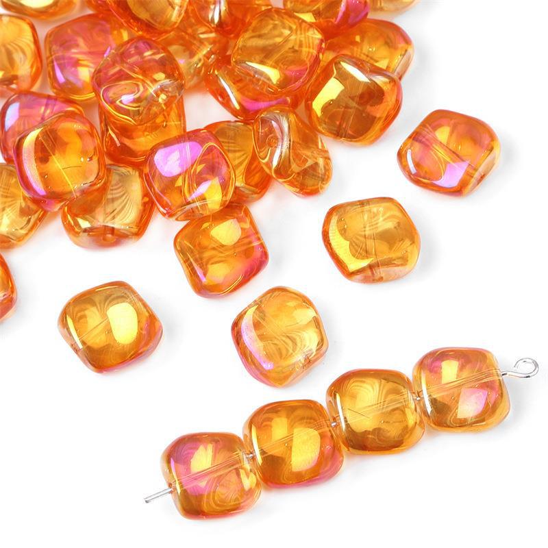 Iridescent Glass Crystal Beads for DIY Hairpin & Necklace Crafting