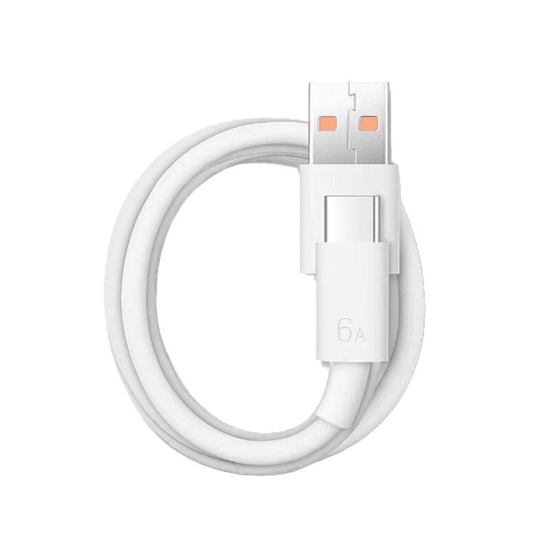 6A Fast Charge Type-C Data Cable, 120W Charger for Huawei, Xiaomi, Vivo Android Devices.