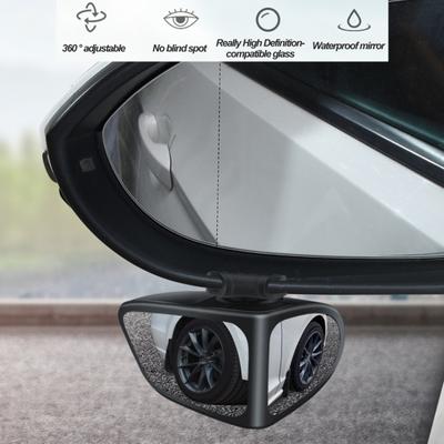 Car Blind Spot Mirror Double-sided Clear Glass 360° Rotatable Universal SUV Truck Auto Wide Angle Left Right Rearview Wing Mirror Reversing