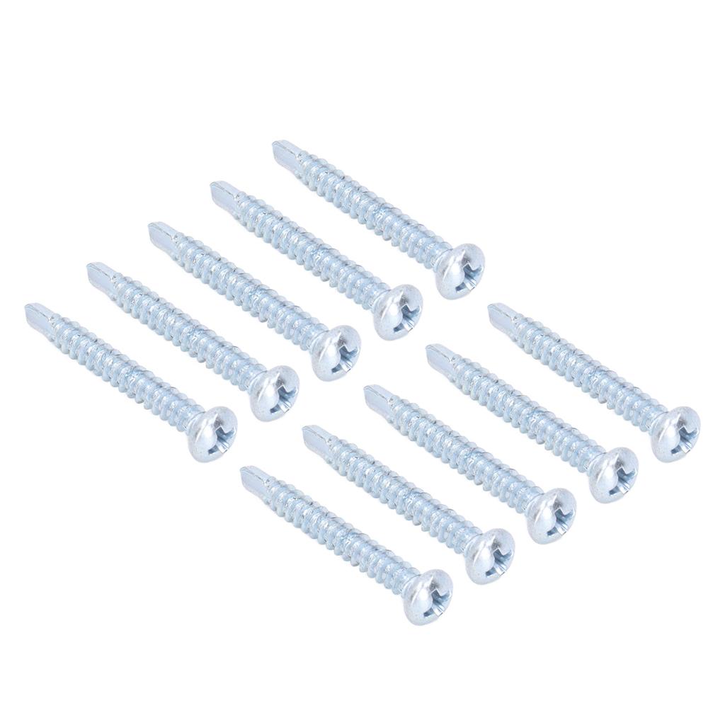 50PCS Head Drill Screws Galvanized Carbon Steel Self Drilling Screws 4.2x32mm