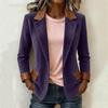Women's Loose Fit Color Long Sleeve Button Up Athletic Jacket Outerwear