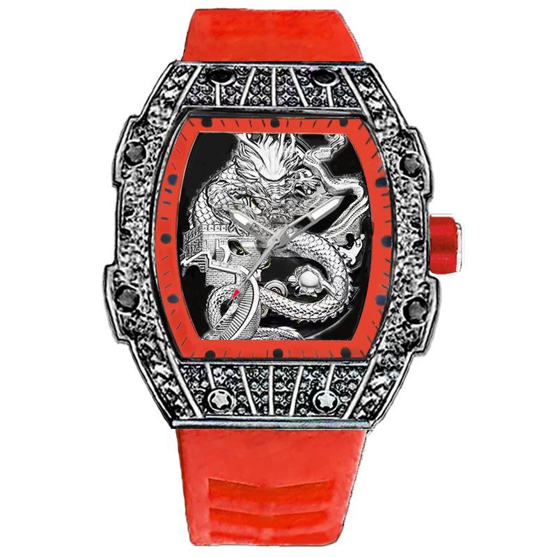 Dial Men's Watch Richard Series National Tide Wind Great Wall Dragon Luminous Calendar Student Watch Quartz Men's