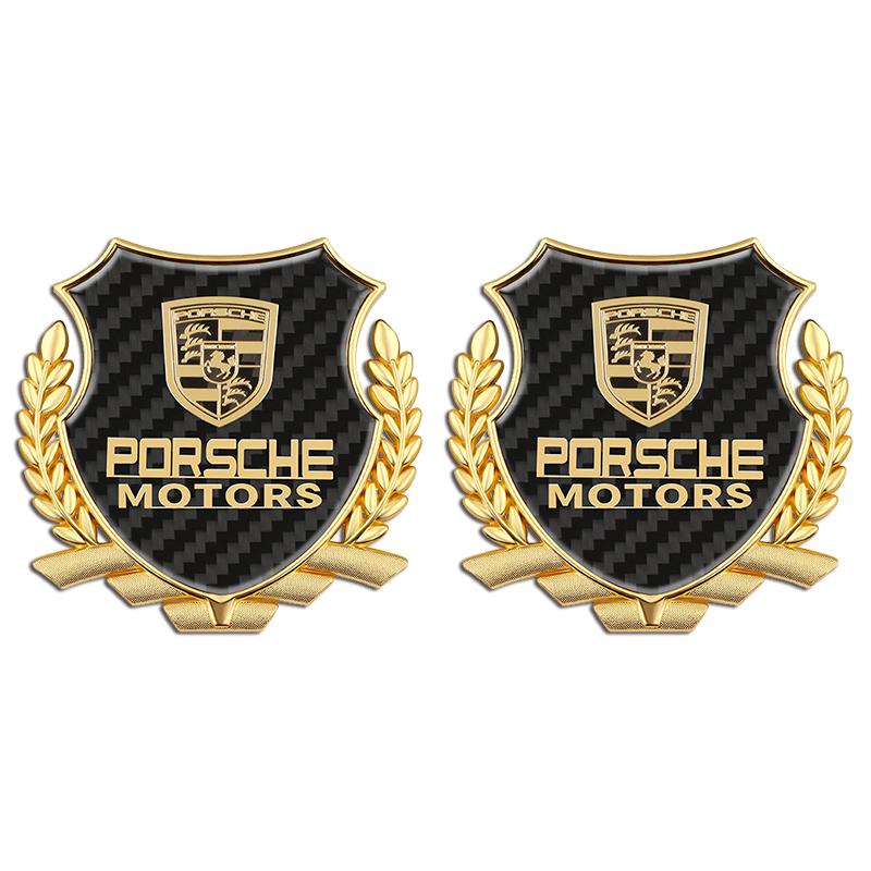 

3D Metal Badge Styling Decals Emblem Car Decor Window Stickers Decoration Accessorie For Porsche 911 718 Taycan Panamera Cayenne