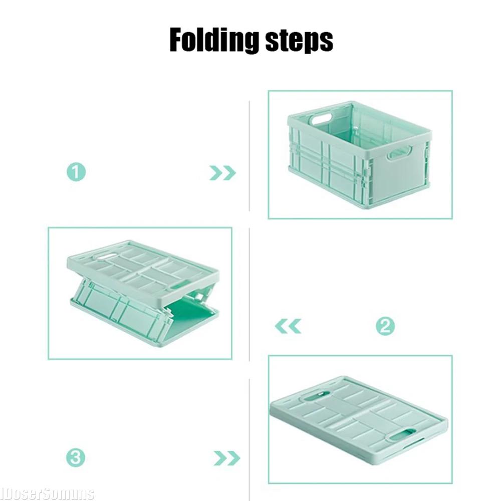 Simple Folding Storage Box Dressing Cosmetics Desktop File Organization Artifact Stationery Storage Basket for Home Space Saving
