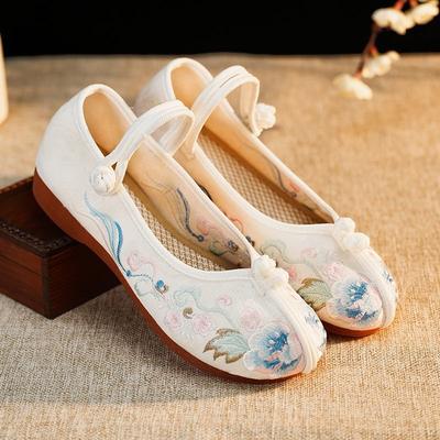 Hanfu Embroidered Shoes, Home Retro Ethnic Style, Ancient Costume, Comfortable and Casual Mother Shoes