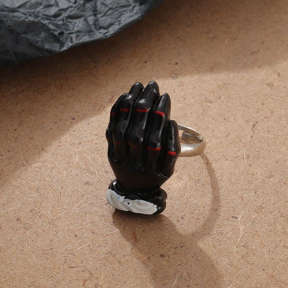 Bat Halloween Ring Black Cat Pumpkin Ring Fashion Ghost Finger Ring  All Saints' Day