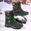 Camouflage Couple Snow Boots: Warm, Cold-Proof, Plus Velvet for Outdoor Hiking and Mountaineering.
