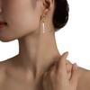 Flower Clusters, French Retro Gold Flowers, Natural Silver Bars, Freshwater Pearl Earrings, Femininity, Stud Earrings, Silver Needles, Women