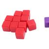 20PCS 16mm Blank Dice Set Plastic Multicolor DIY Cubes Six Sided Dices with Storage Bag for Board Games Red Purple