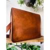 Men's Vintage Brown Leather Messenger Bag Shoulder Laptop Bag Briefcase