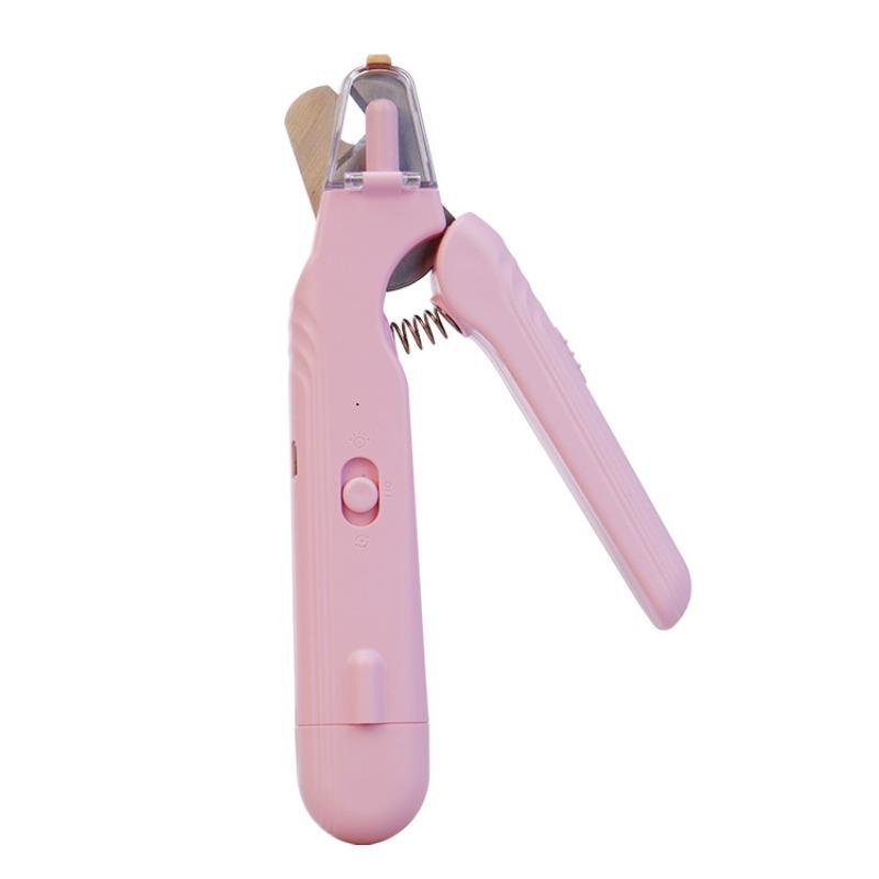 Машинка для стрижки когтей домашних животных - Машинка для стрижки кошачьих когтей - Нержавеющая сталь - LED - Электрическая пилка для когтей - Два в одном - Подходит для кошек и собак - Универсальная машинка для стрижки когтей розовый