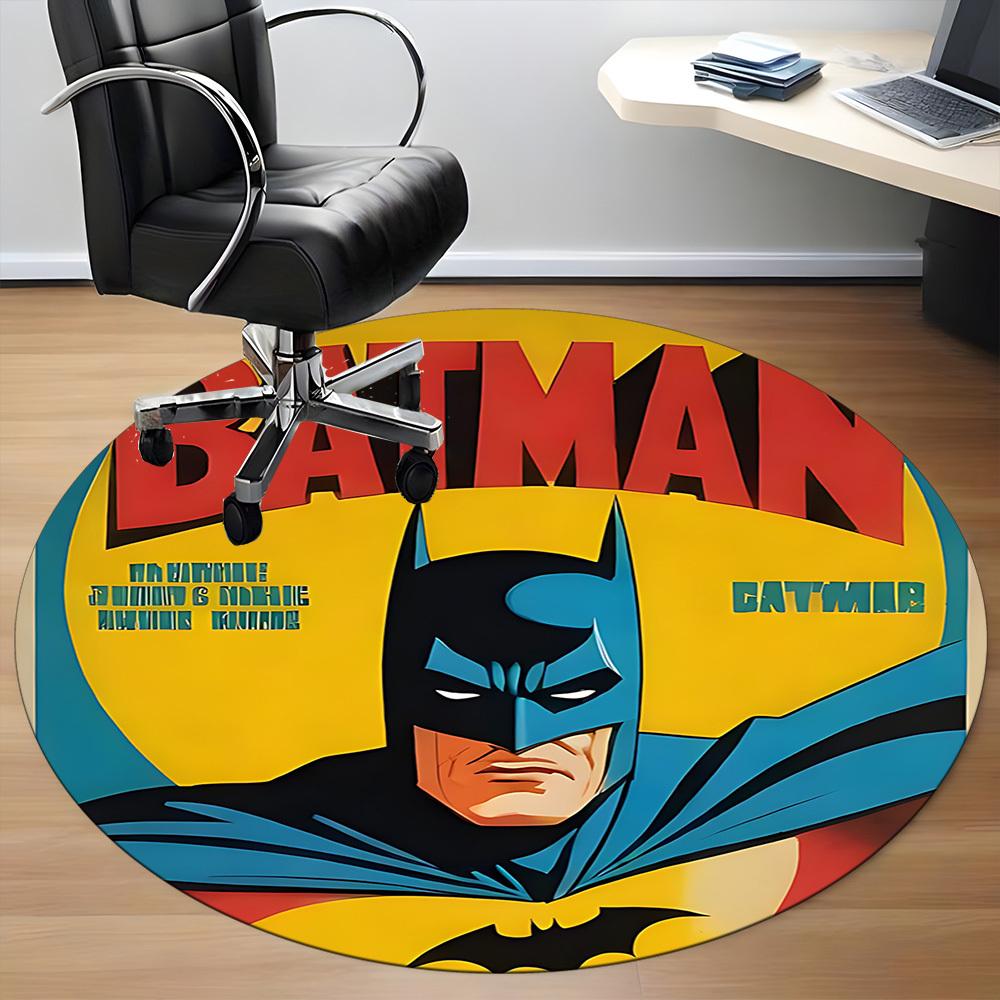 1pc Batman Office Round Area Rug, Under Office Chairs Bedroom Living Room Home Decor, Room Deco, Available in Various Sizes117