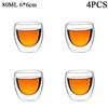80ML/150ML 2-18PCS Double Wall Glass Kung Fu Tea Cup Transparent Coffee Milk Water Mug High Borosilicate Glass Drinkware Tea Set