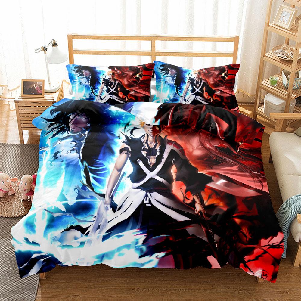 Ichigo Bleach Comics Bettwäscheset Klein Einzel Twin Doppel Queen King Cal King Größe Bettwäscheset