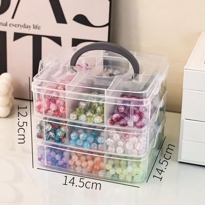 Multi-Layer Portable Transparent Jewelry and Earring Storage Box