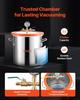 18.93 L Vacuum Chamber with Pump, 3.5 CFM 99 L/min, Single Stage Vacuum Pump, Stainless Steel Degassing Chamber Kit, Tempered Glass Lid, 1.5 M Hose,