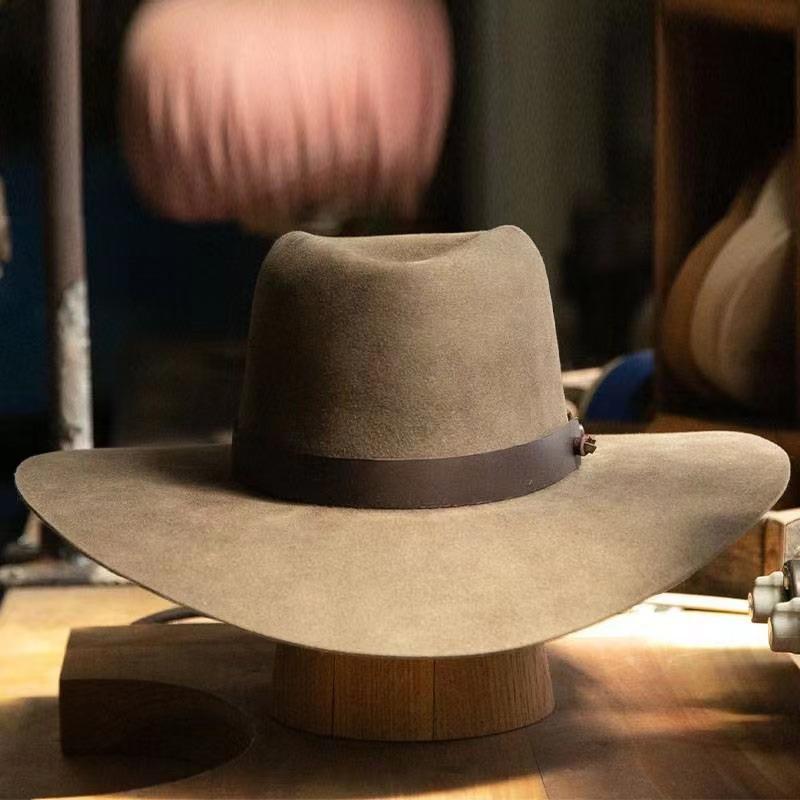 

Jazz Hat Fashion Pure Wool Top Hat Belt Pure Wool Top Hat British Vintage High Top Sheet Felt Hat L（58-60cm） верблюд
