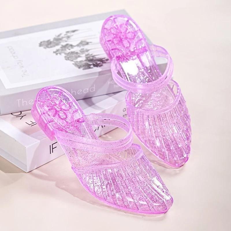 Fashion With Heel Women's Slippers and Ladies Sandals Outside Shoes New Fashion Slip-resistant Slides 2025 Luxury Unique Shoe H Sandal