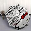 Hello Kitty,Bow Automatic Folding Umbrella-Simple 8-Rib Design, Bright Cartoon Pattern, Durable Iron Frame, Suitable For Travel, Outdoor, Be