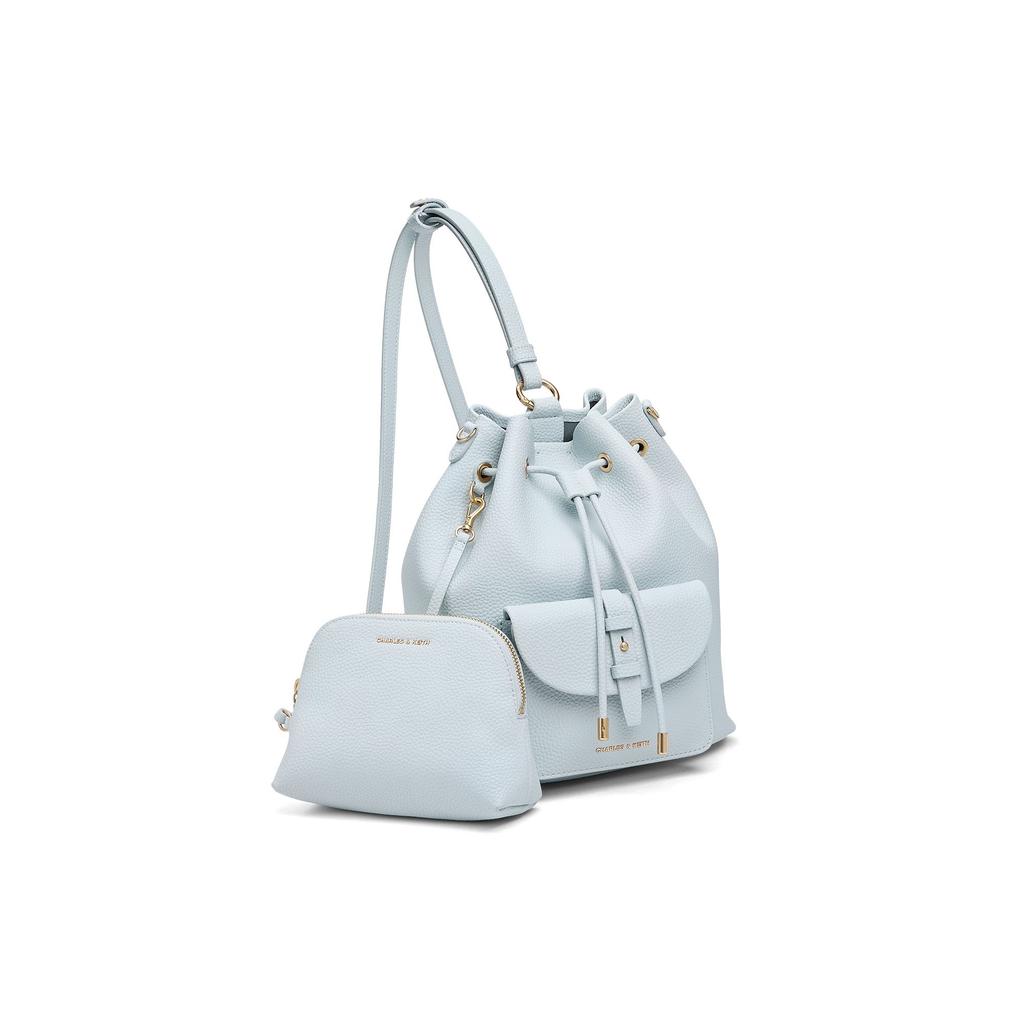 Charles & Keith Mini Ck 26 Summer Minimalist Drawstring Backpack Women Backpack CK2-60151619