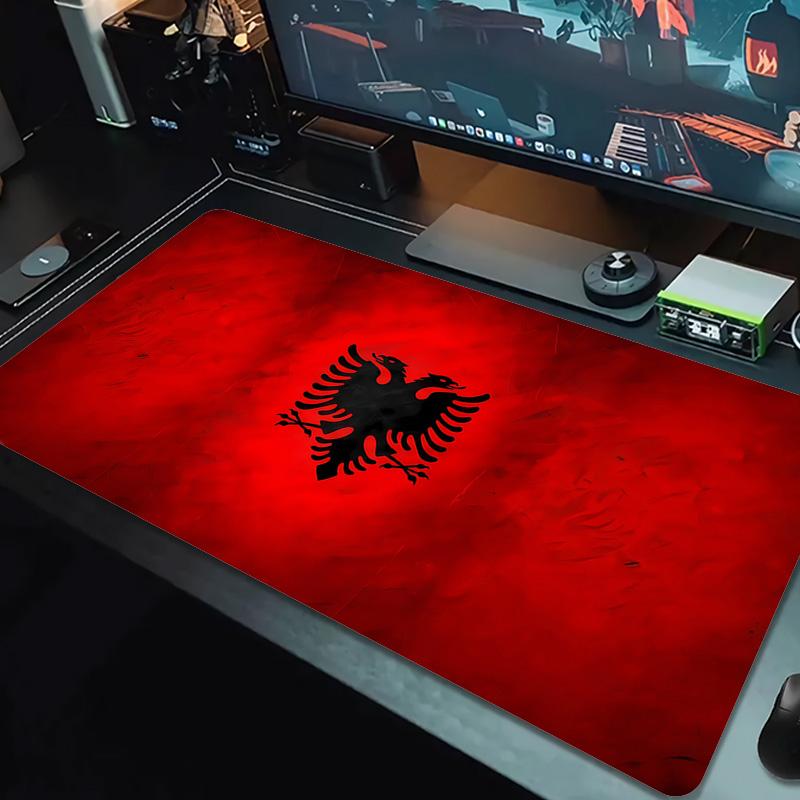 Albania Map Color Mouse Pad Large Gaming Table Cushion Non-slip Laptop Tablet Big Mousepad XXL Mat Mini PC Playmat With Lock edge