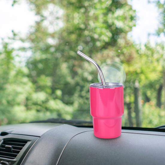 1/6Pcs Stainless Steel Tumbler Shot Glass with Straw Lid 90/150ml Mini Multi-Purpose Cup for Cocktails Coffee Whiskey Portable Beverage Container for