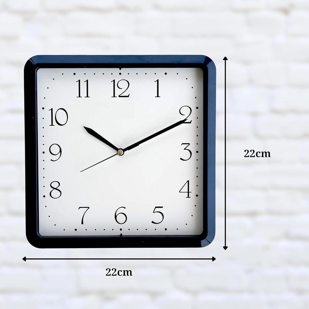 Plastic Step Movement Wall Clock (Blue, 9 Inch) - Analog