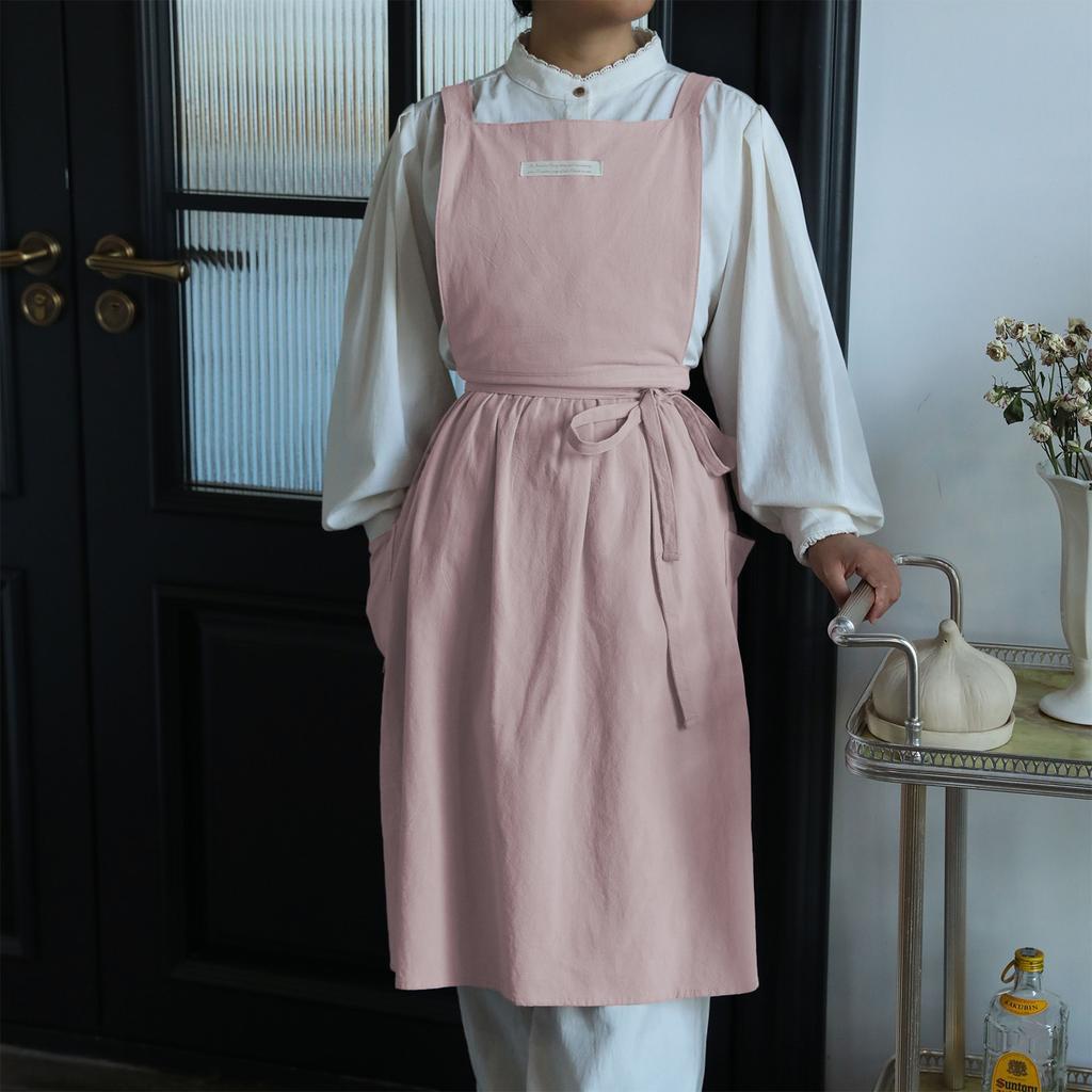 1 PC Long Pleated Apron, Multiple Colors, Adjustable Waist Belt, Suitable for Flower Shops, Coffee Shops, Home Cleaning,Bar