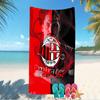 Beach Towel with Associazione Calcio Milan Pattern - soft,absorbent,machine washable Lightweight&Modern,swimming,Travel Essentials