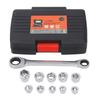 Ratchet Wrench Set 72 Teeth Double Head Box End Multifunctional Torsion Wrench Combination Kit with 10 Replacement Heads