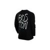 Nike Einfarbig Buchstabenaufdruck Locker sitzendes Rundhals Langarm T-Shirt Herren Tops Schwarz DR6336-010
