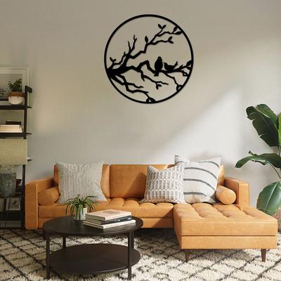 1pc Tree of Life Wall Art Love Birds On Tree Branch Metal Wall Art Indoor Ourdoor Living Room/Home Decoration