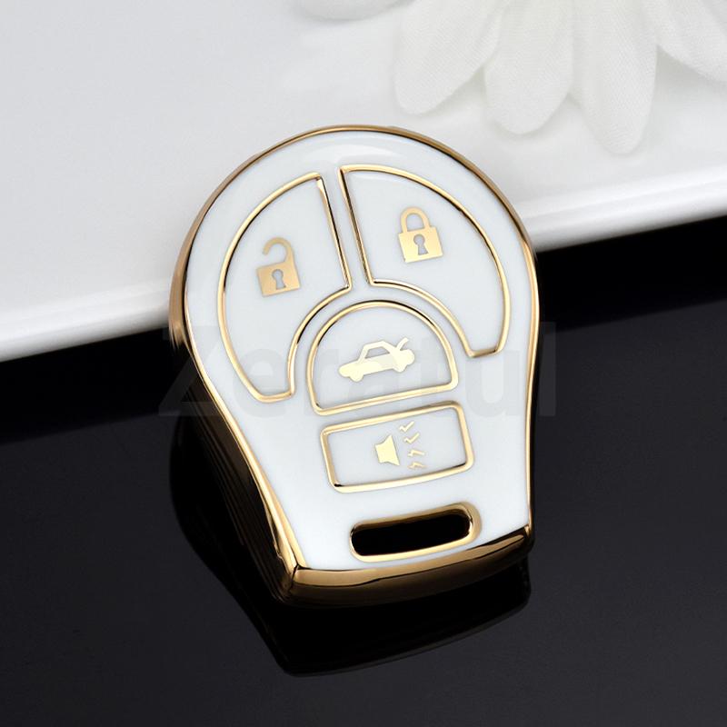2/3/4Button Car Key Case Cover For Nissan March Tiida Altima Armada Cube Juke Maxima Pathfinder Rogue Shell Fob Holder Protector