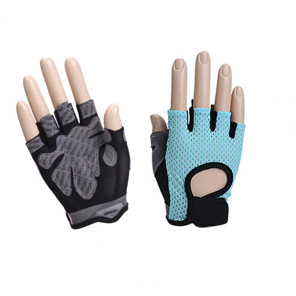 Luvas antiderrapantes Luvas de treino respiráveis de meio dedo com proteção total da palma para levantamento de peso Antiderrapante para melhor desempenho