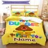 3pcs Custom Name Hey Duggee Bedding Set Duvet Cover Closure Includes 1 Duvet Cover & 2 Pillowcases, Soft and Comfortable for All Seasons.