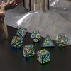 7 Pcs Rechargable Glowing Polyhedral Dices LED Light Electronic Dices Easy Use