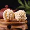 Ivory Dragon & Phoenix Fruit Massage Hand Balls - Wooden Walnut Health Gift for Elders