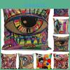 Vibrant Colors Graffiti Pillowcases With Super Soft Material For Living Room Decor