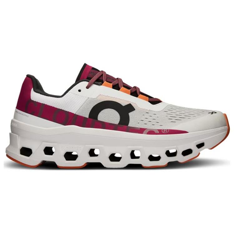 On CloudmOnster White Red Women's 61.98129