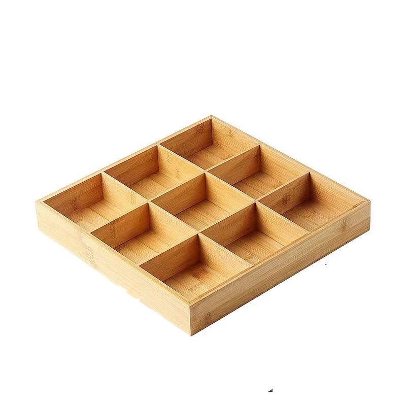 Mingchuxing Bamboo Wood Divided Serving Tray