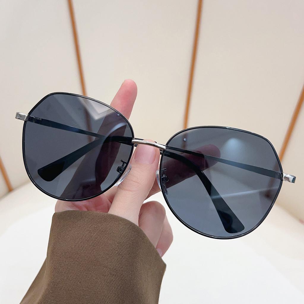 Metal Oversized Myopia Sunglasses Stylish Round-Frame High-Quality Nearsighted Glasses Men's and Women's Classic Driving Shades