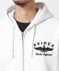 AVIREX VARSITY LOGO SWEAT ZIP UP PARKER men's 2XL 030 white 783-4931002
