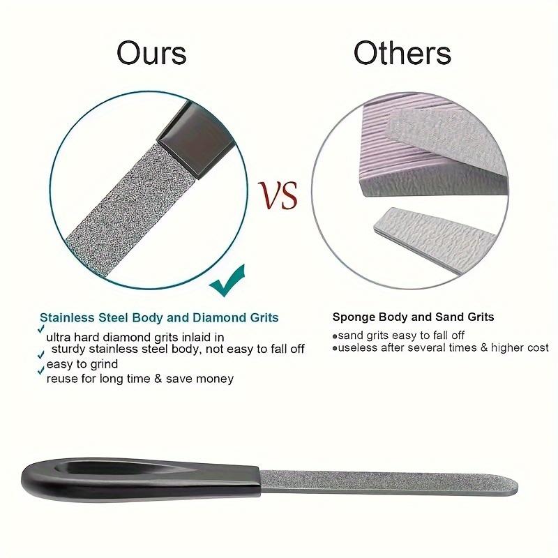 Stainless Steel File, Durable and Hypoallergenic, Ideal for Fingernails and Toenails, Perfect Nail Care Accessory