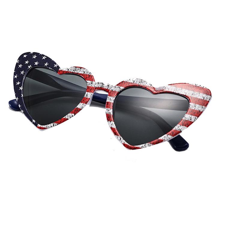 Heart-Shaped Anti-UV Fashion Sunglasses - 2025 European & American Style Sun Protection Glasses