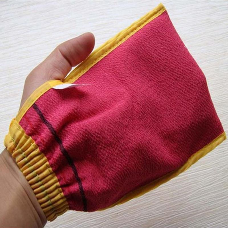 1Pc Shower Spa Exfoliator Two-Sided Bath Glove Body Cleaning Scrub Mitt Rub