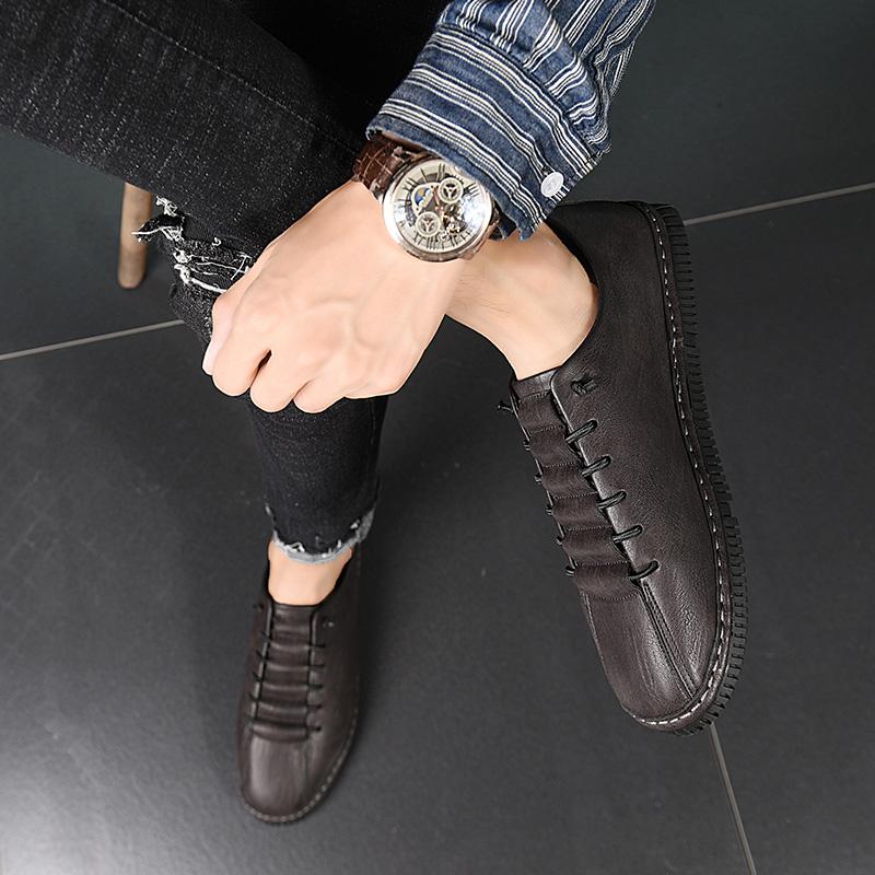 Модная мужская кожаная обувь Минималистичный стиль джентльмена Свадебная вечеринка Отдых — фото 6